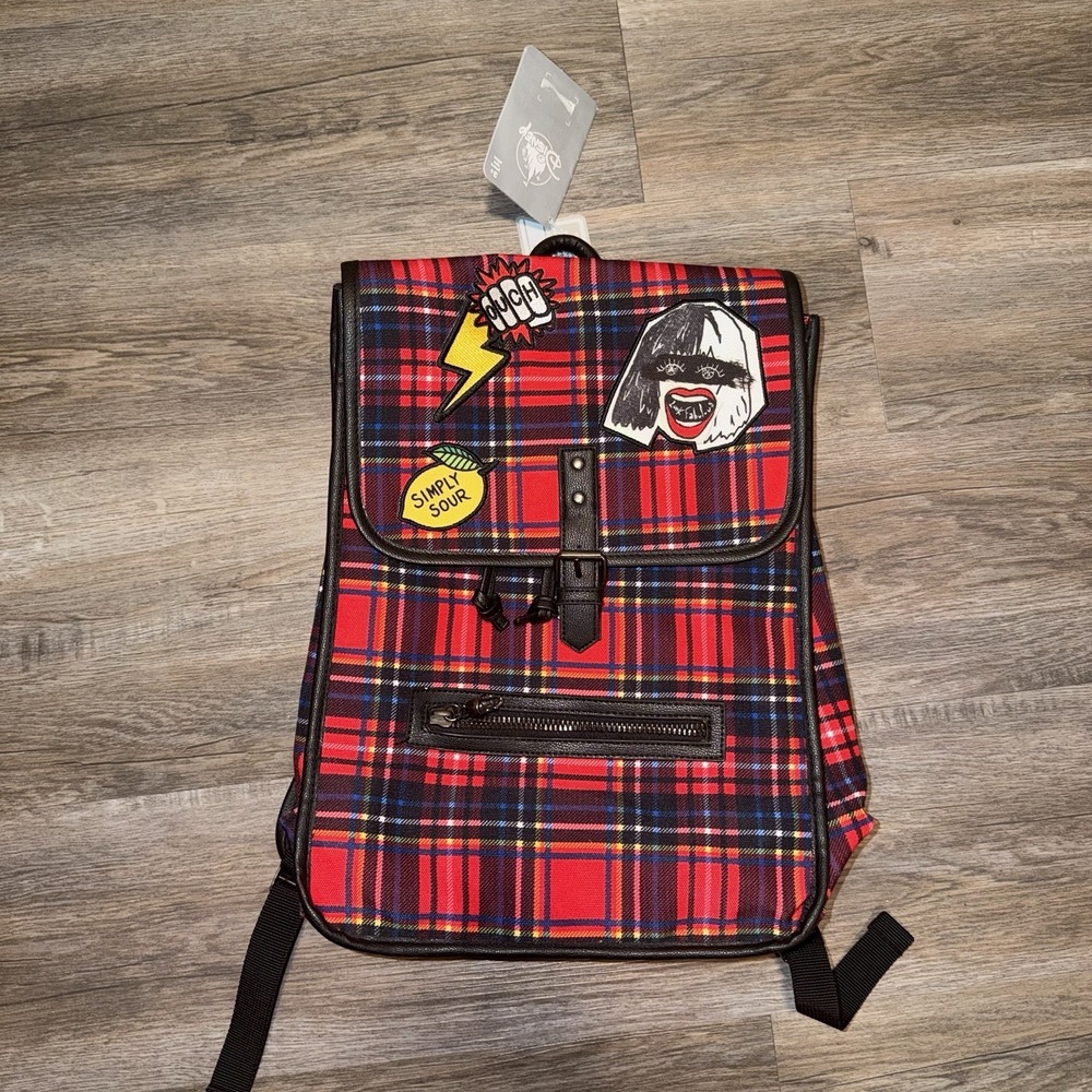 Disney Backpack 101 Dalmatians Cruella Large Plaid Print Back To School Laptop